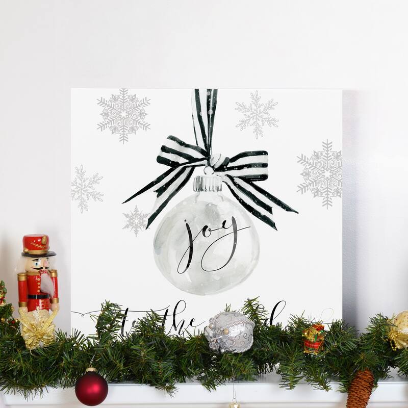 Joy Ornament-Premium Gallery Wrapped Canvas - Ready to Hang