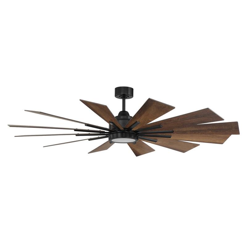 Trade Winds Wyatt 60" LED Ceiling Fan in Matte Black