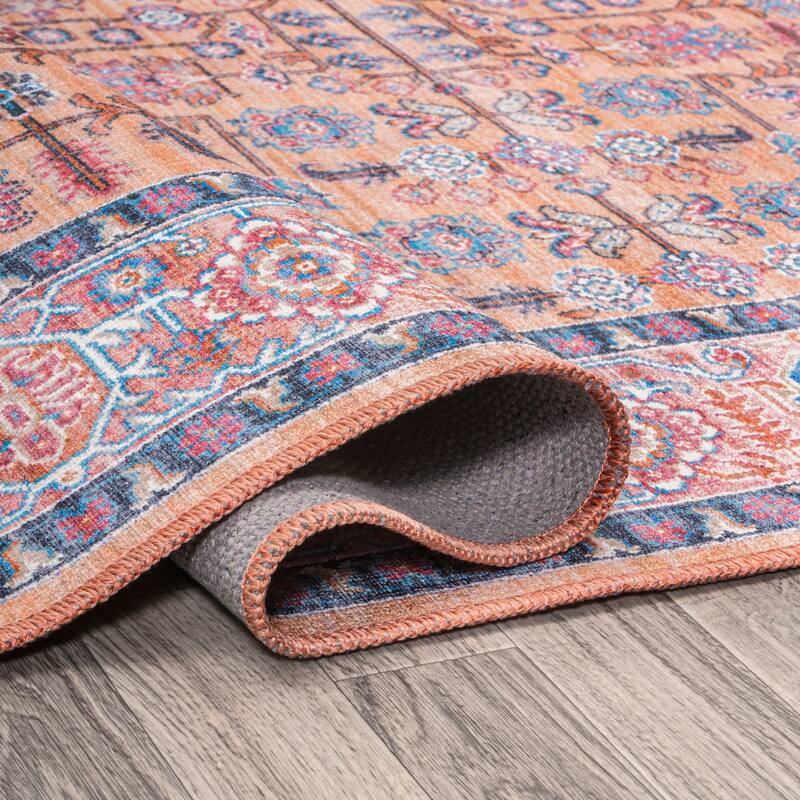 JONATHAN Y Kemer All-Over Persian Machine Washable Multi Area Rug