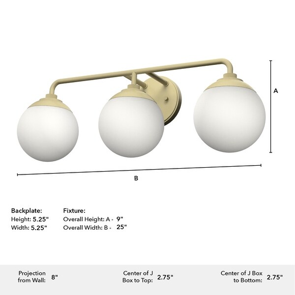 Hunter Hepburn 3 Light Vanity Wall Light