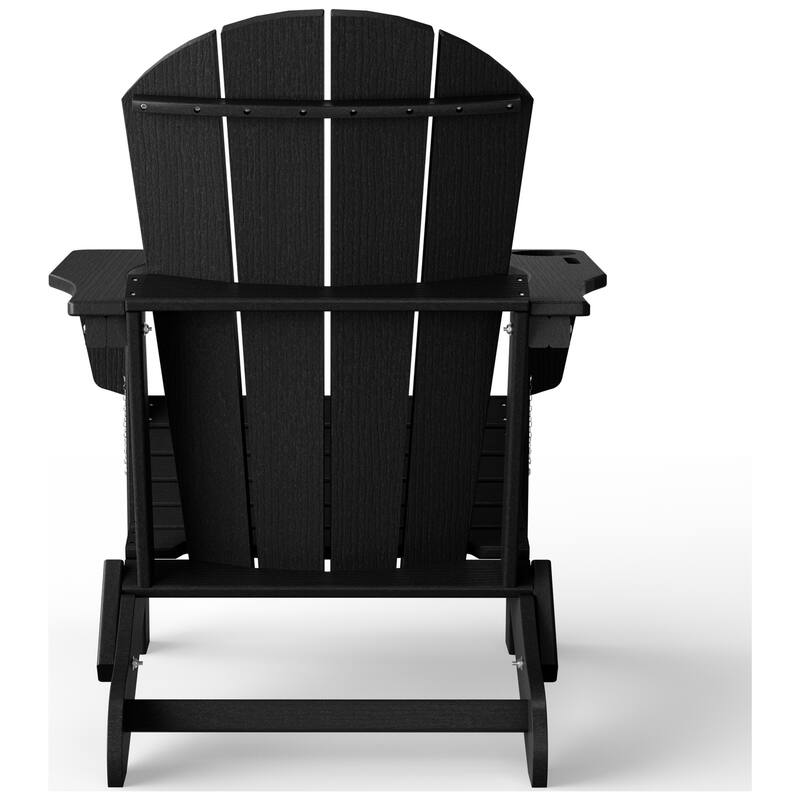 Polytrends Alvaro Outdoor Adirondack Chair with Cup Holder (Set of 2)