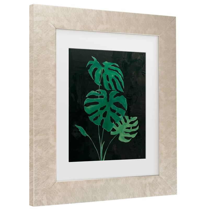 Julia Purinton 'Palm Botanical I Black' Matted Framed Art