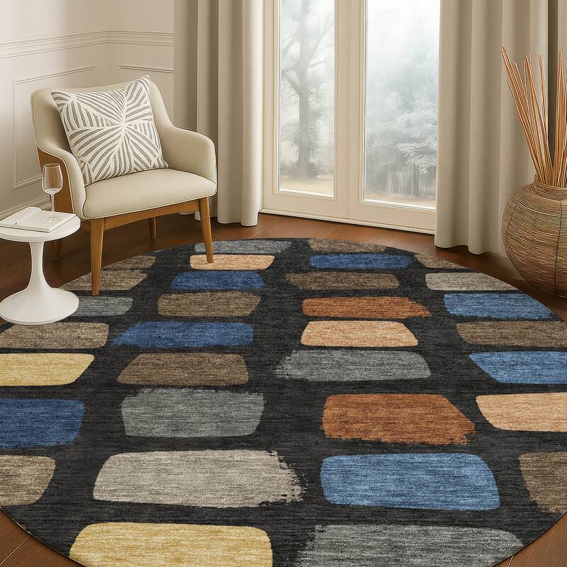 Machine Washable Indoor/ Outdoor Casual Hoppy Chantille Rug
