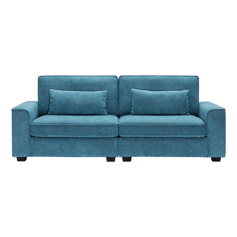 Compact 2-Seater Loveseat Sofa, Plush Cushion Couch for Small Spaces, Living Room, or Dorm