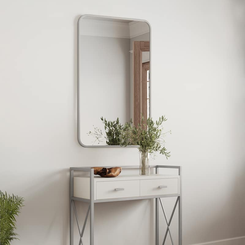 Design House Isla Modern Metal Framed Rectangle Wall Mounted Accent Mirror