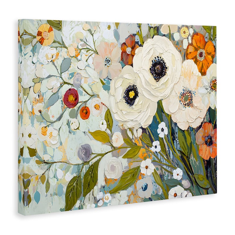 Stupell Blooming Round Flowers Arrangement Canvas Wall Art Design By Franklyn Gregory