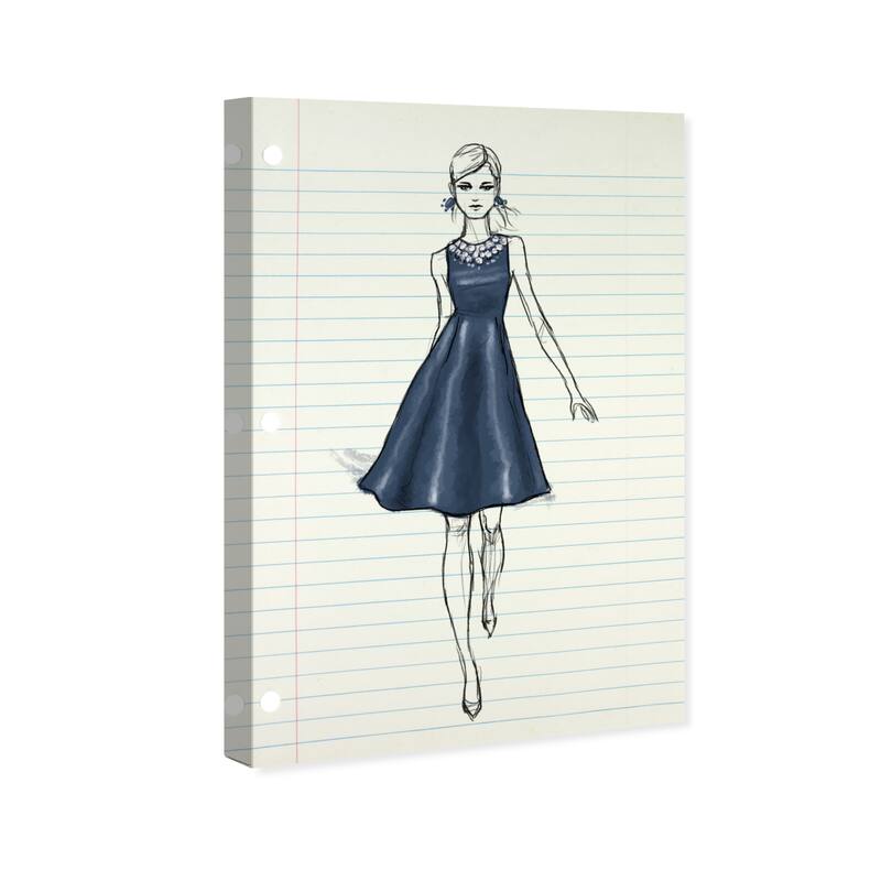 Wynwood Studio Canvas Fashion and Glam Runway Letter VI White and Cream White Glam Wall Art Canvas Print