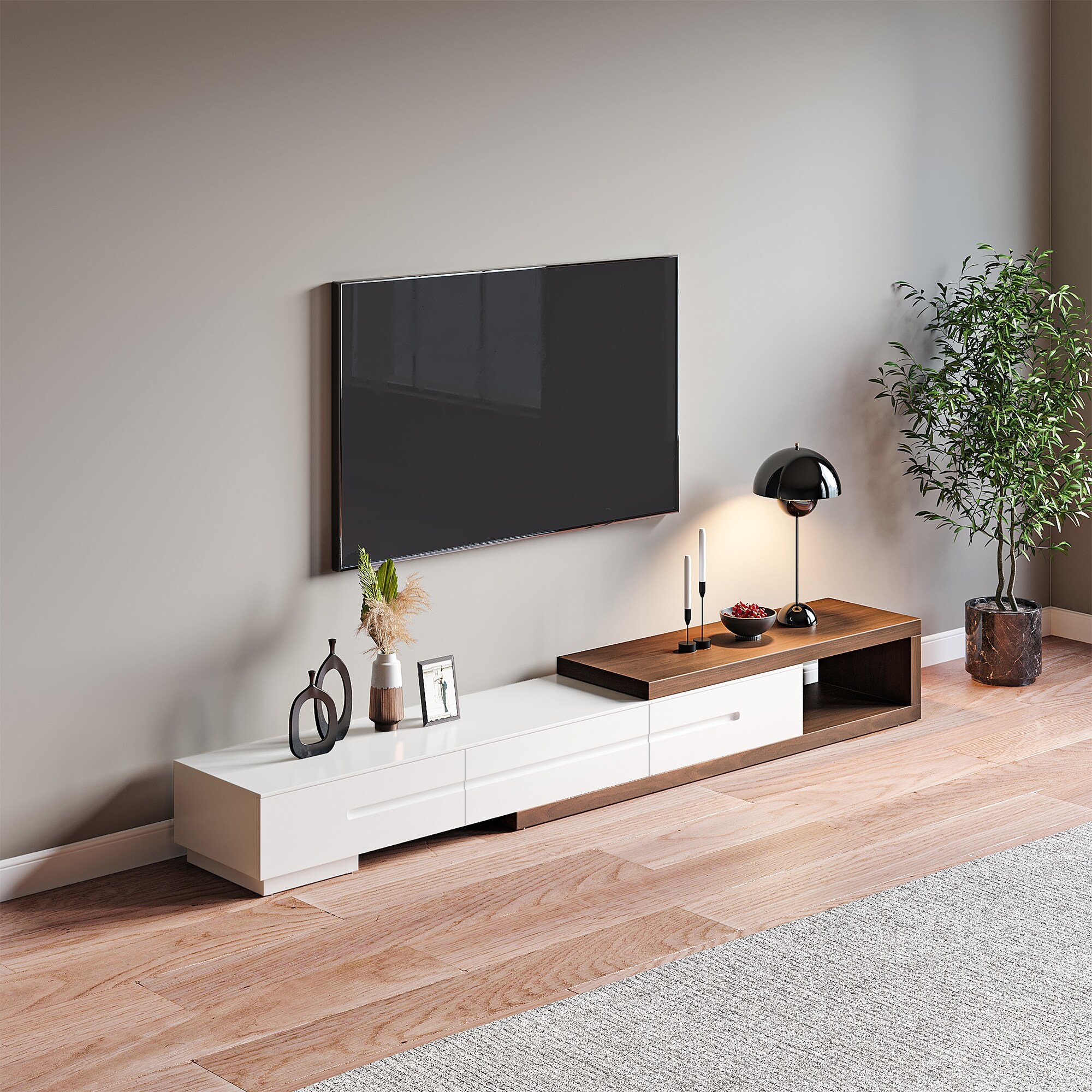 Modern extendable tv hot sale stand