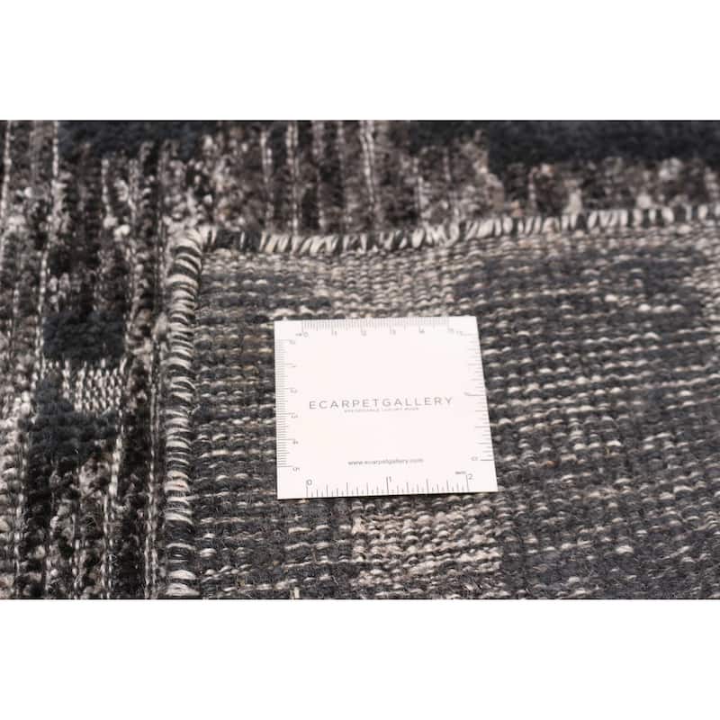 ECARPETGALLERY Hand-knotted Tangier Grey Wool Rug - 11'7 x 14'8