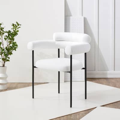 SAFAVIEH Couture Frouwe Curved Back Dining Chair (Fully Assembled) - 26Wx21Dx30H