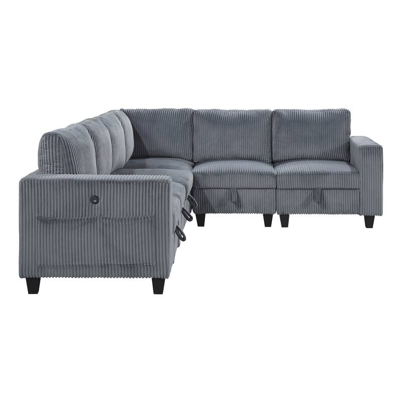 Kenlis 6-Piece Modular Sectional Sofa with Storage
