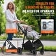 preview thumbnail 18 of 28, Carbon Steel Foldable 5-in-1 Stroller with Reversible Seat - 34.6” L x 23.6” W x 46.5” H