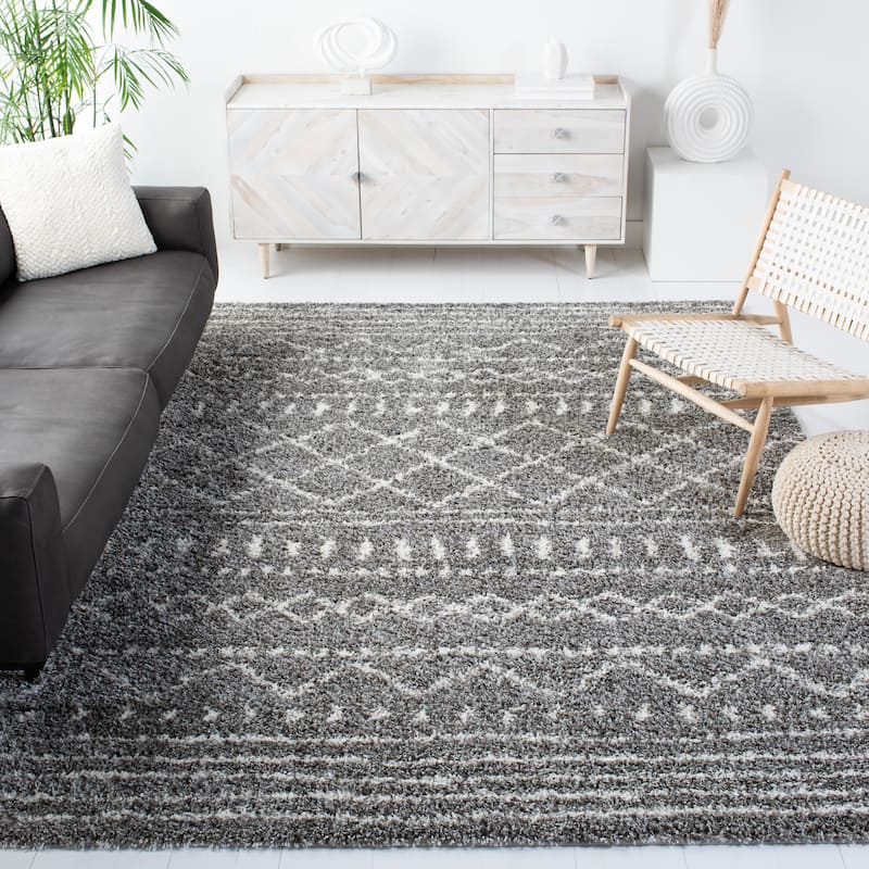 SAFAVIEH Arizona Shag Lotta Moroccan 1.2-inch Thick Rug
