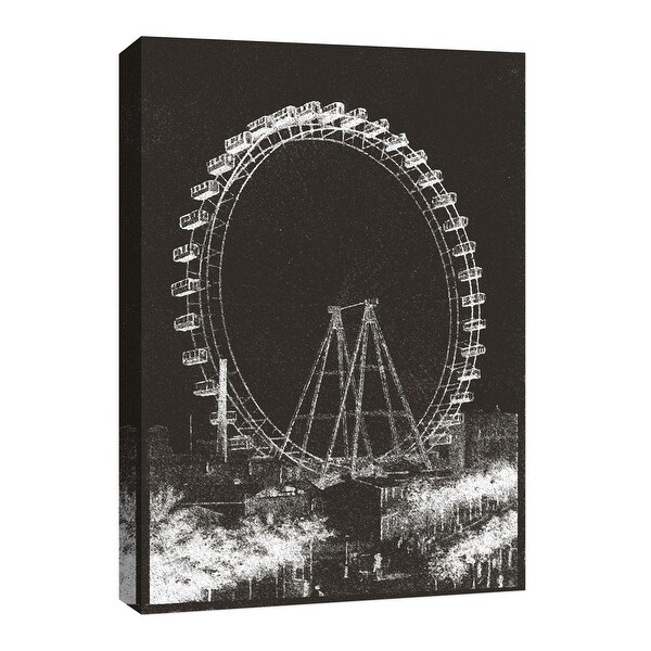 PTM Images 9-126737 PTM Canvas Collection 8" x 10" - "La Grande Roue De Paris II" Giclee Carnivals & Fairs Art Print on Canvas