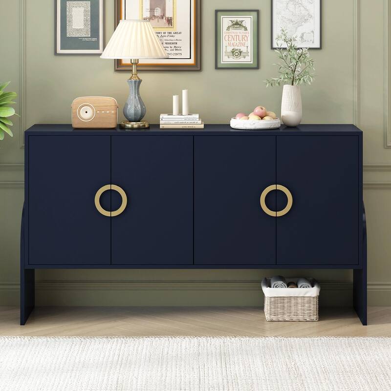 Four-Door Metal Handle Storage Cabinet