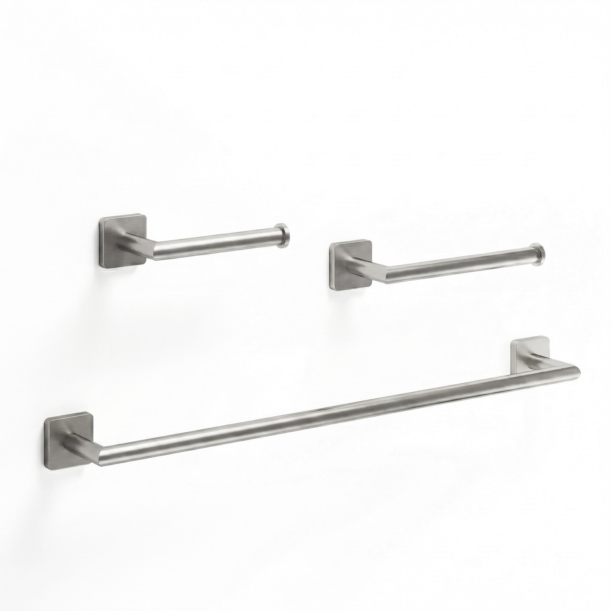 VIGO Satro 3-Piece Bathroom Hardware Accessory Set with 24 in. Towel Bar, Toilet Paper Holder, Hand Towel Holder
