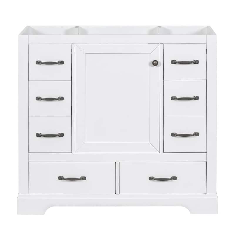 36'' Bathroom Vanities Cabinet with Sink Combo Set - White - Vanity (without Sink)