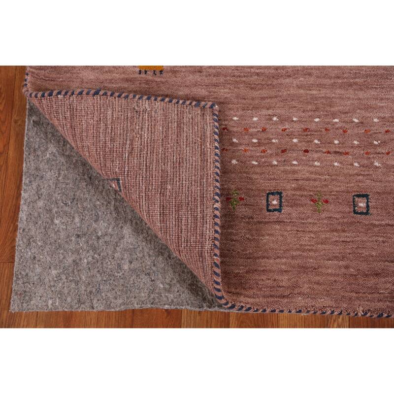 Hand Knotted Oriental 100% Wool Carpet Tribal Animal Pictorial Brown Gabbeh Area Rug - 7' 9'' X 5' 0''
