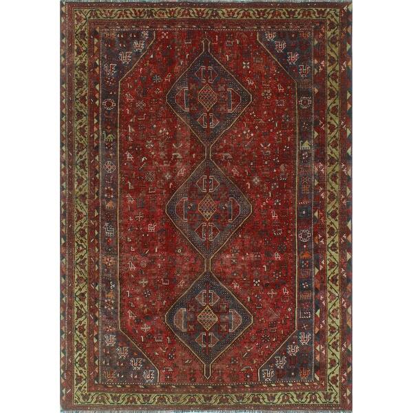 Semi-Antique Saada Red/Gold Rug - 7'0