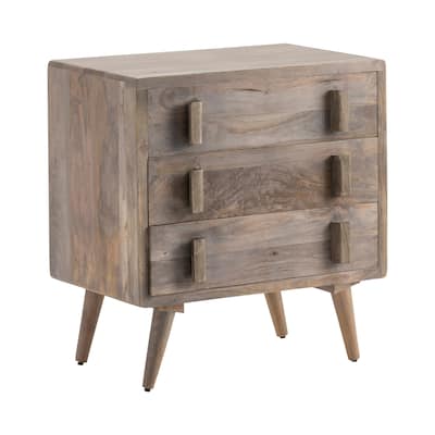 Three-Drawer Accent Chest - Medium Grey