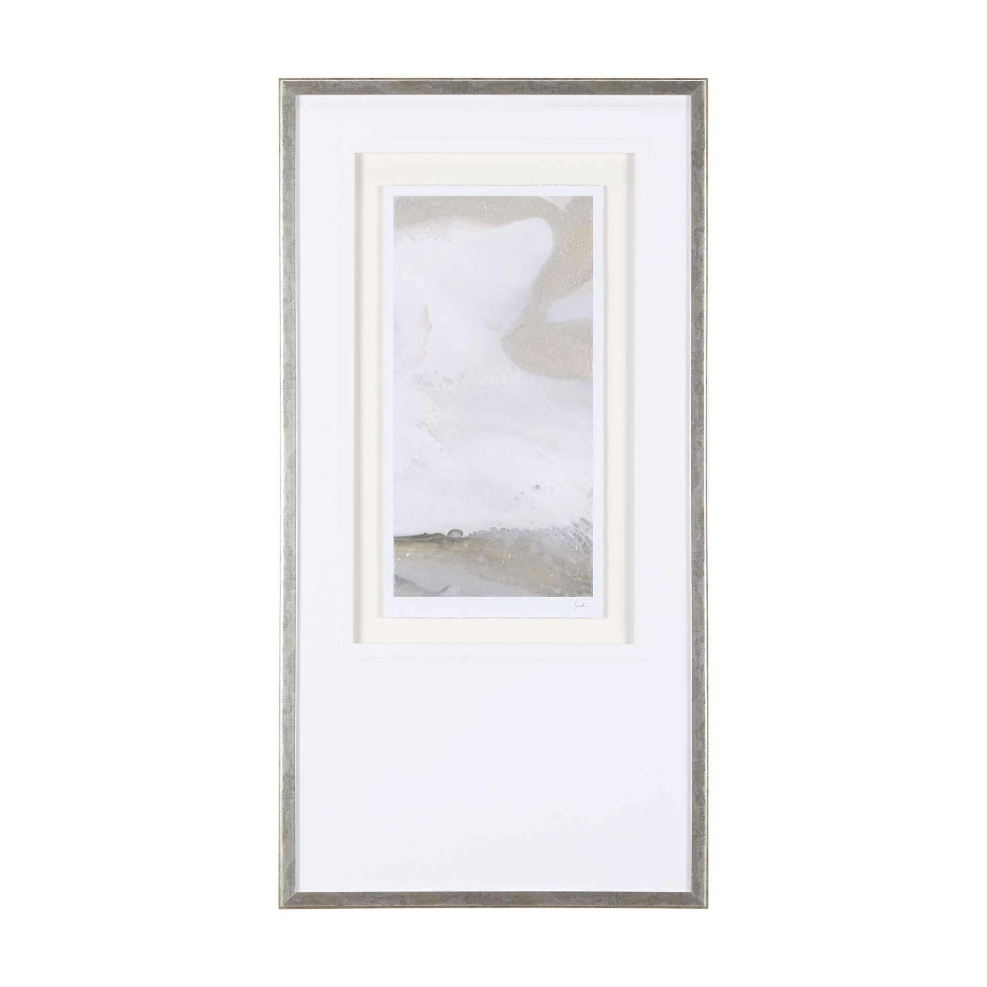 Mercana Sandy Waves III by Mercana Studio a Hand Embellished Textured Framed Art Print Matted under Glass