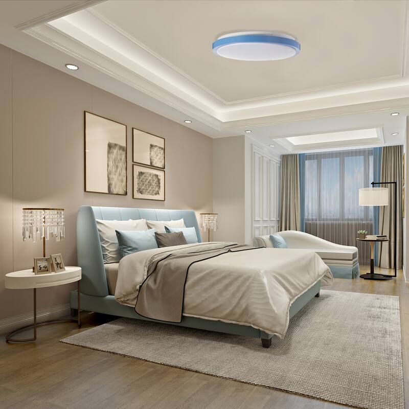 Round LED Ceiling Light Fixture Flush Mount 6500K Cool Daylight Energy