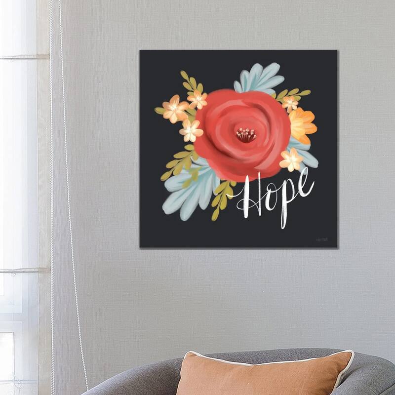 iCanvas "Hope Floral" by House Fenway Canvas Print - 26x26x1.5