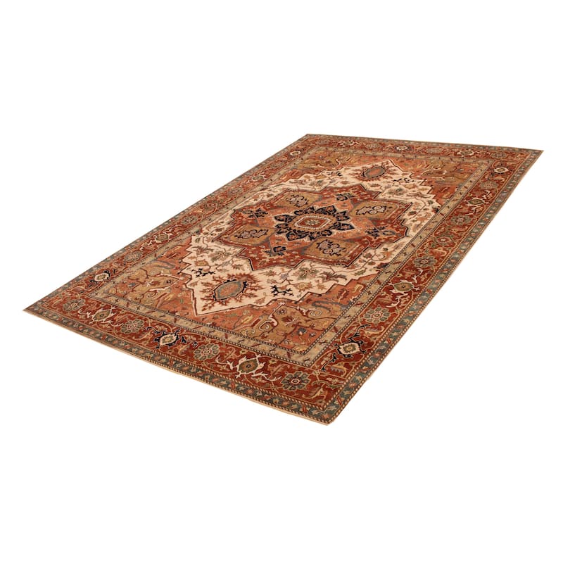 ECARPETGALLERY Hand-knotted Jules Sultane Ivory Wool Rug - 9'3 x 13'4