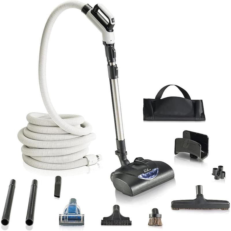 Premium 35 ft Universal Central Vacuum Hose Kit w/ Wessel Werk Power Nozzle by Prolux - N/A