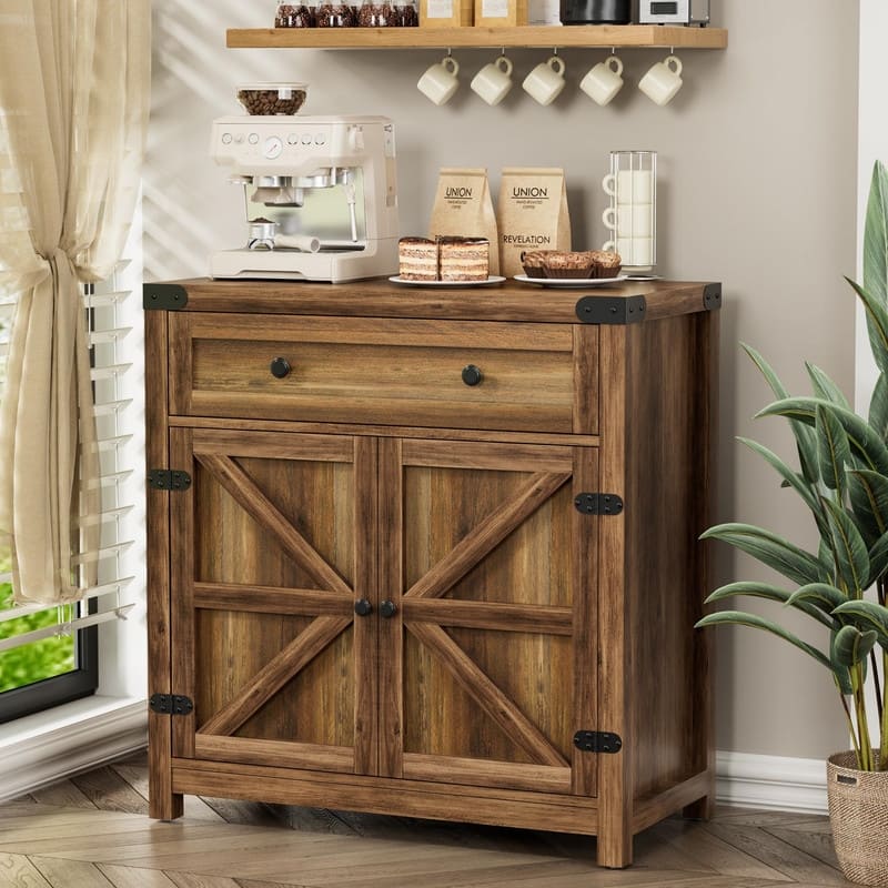 Coffee Bar Accent Cabinet - 15.75"D x 31.5"W x 33.46"H