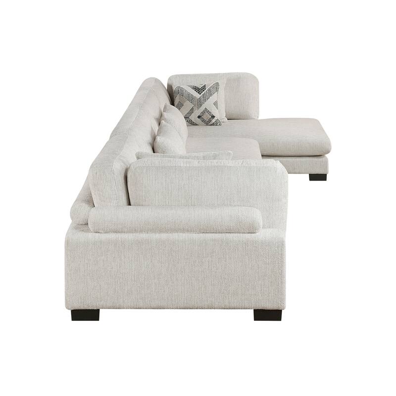 Abbeville Microfiber 4-Piece Modular Sectional with Chaise
