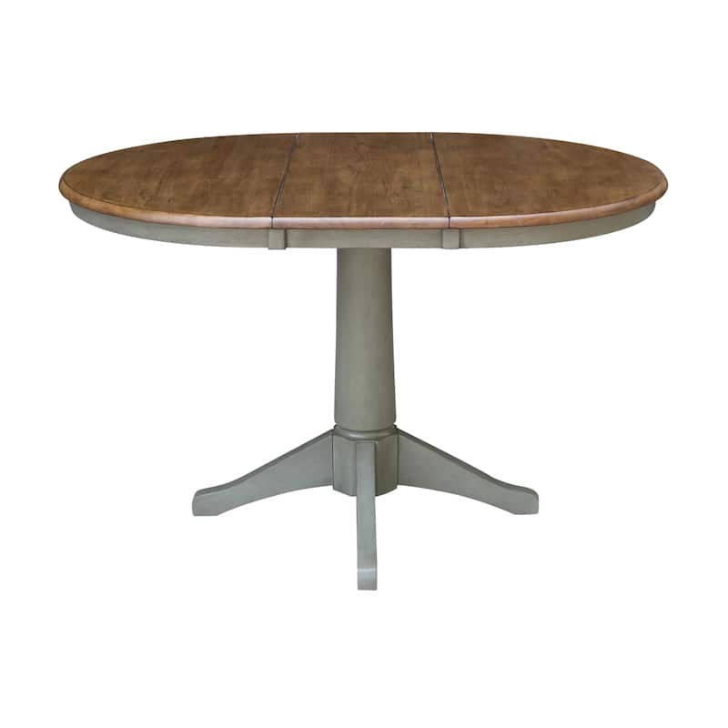 36" Round Top Pedestal Table w/12" Leaf