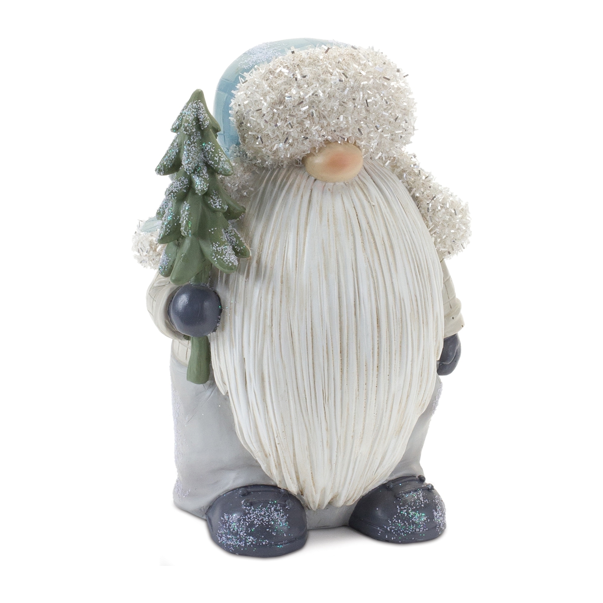 Gnome with Pine Tree Figurine (Set of 2) - 5.5