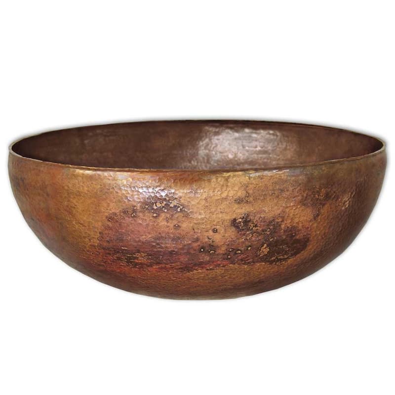 Native Trails Maestro 15-3/4" Single Basin Vessel Copper Bathroom Sink - Tempered Copper