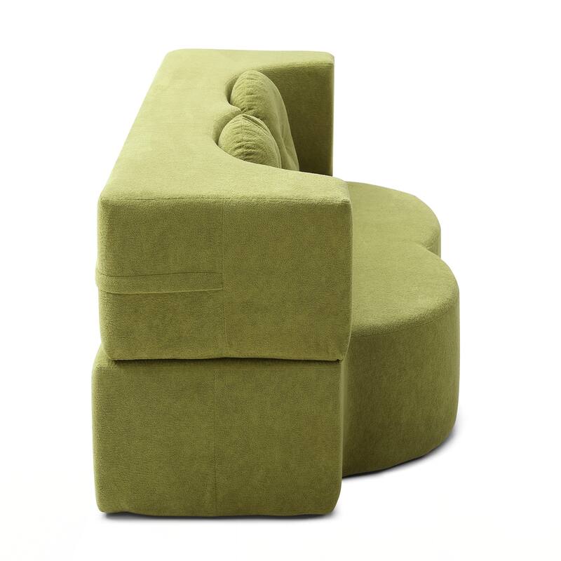 Folding Sofa Bed with Pillow, Floor & Futon Loveseat Couch