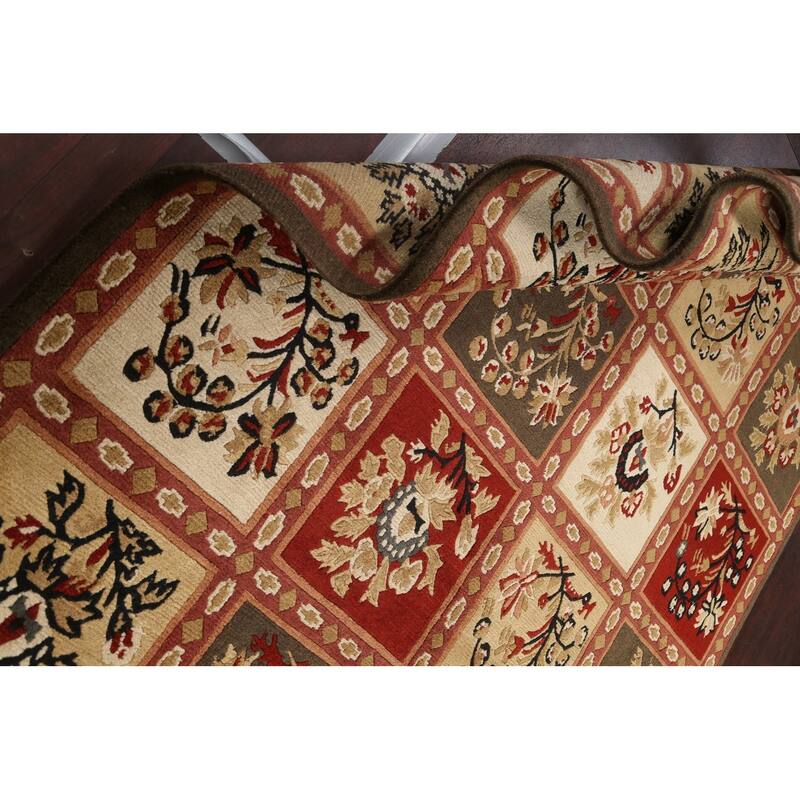 Garden Design Nepalese Vegetable Dye Oriental Wool Area Rug Handmade - 6'1" x 9'8"