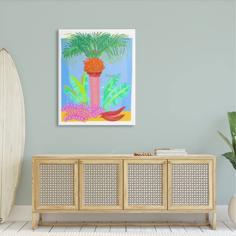 Stupell Tropical Palm Tree Botanicals Summer Beach Day Canvas Wall Art, Design by unknown