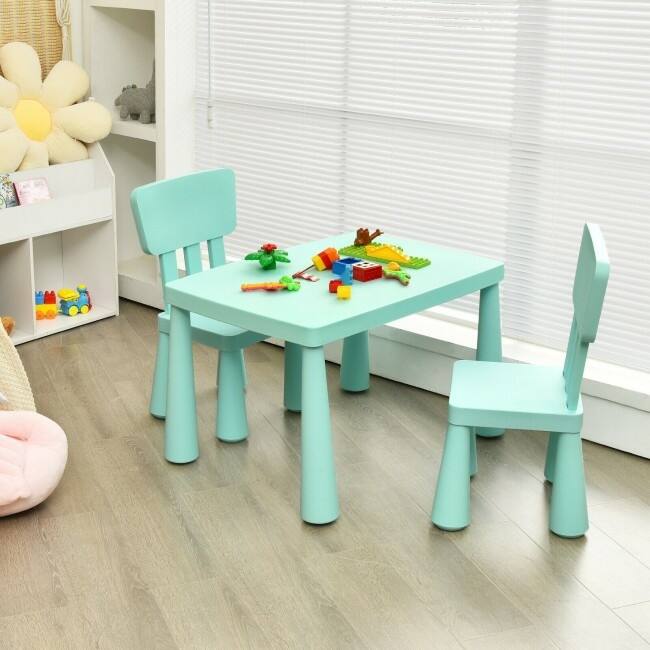 Versatile 3-Piece Children's Activity Table and Chair Set for Creative - table: 30" x 21" x 19"