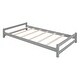 preview thumbnail 17 of 34, Twin Over Twin Bunk Bed with LED Lights & USB Ports, Grey, with Storage