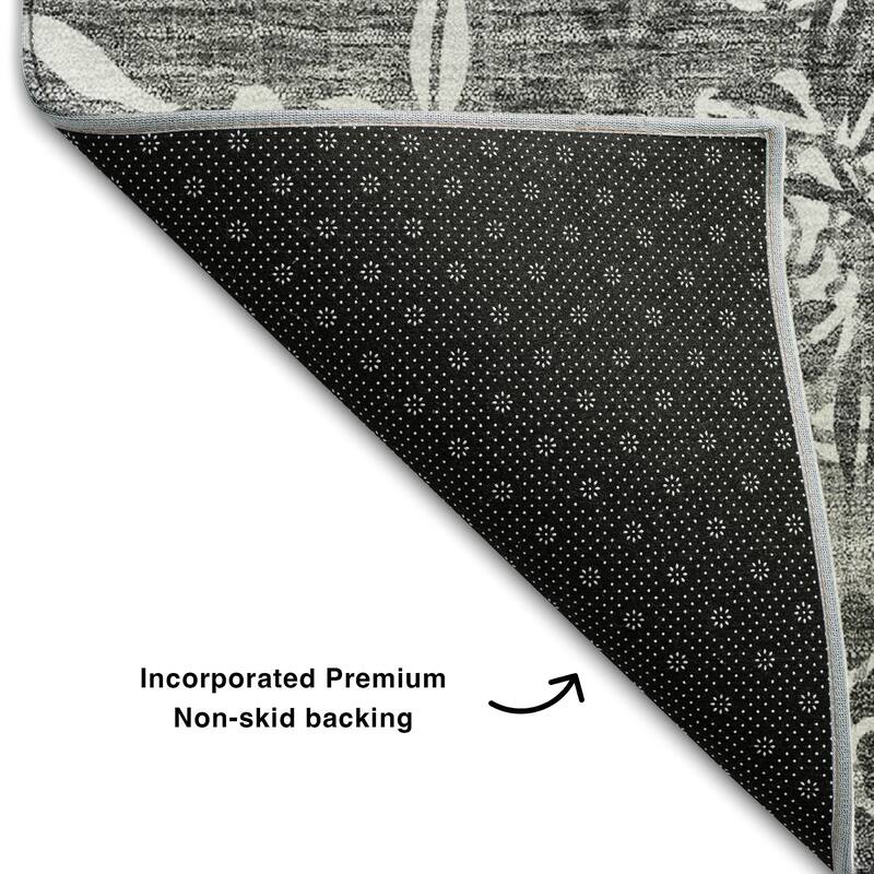 Premium Washable Super Soft Floral Imprints Mayfield Rug