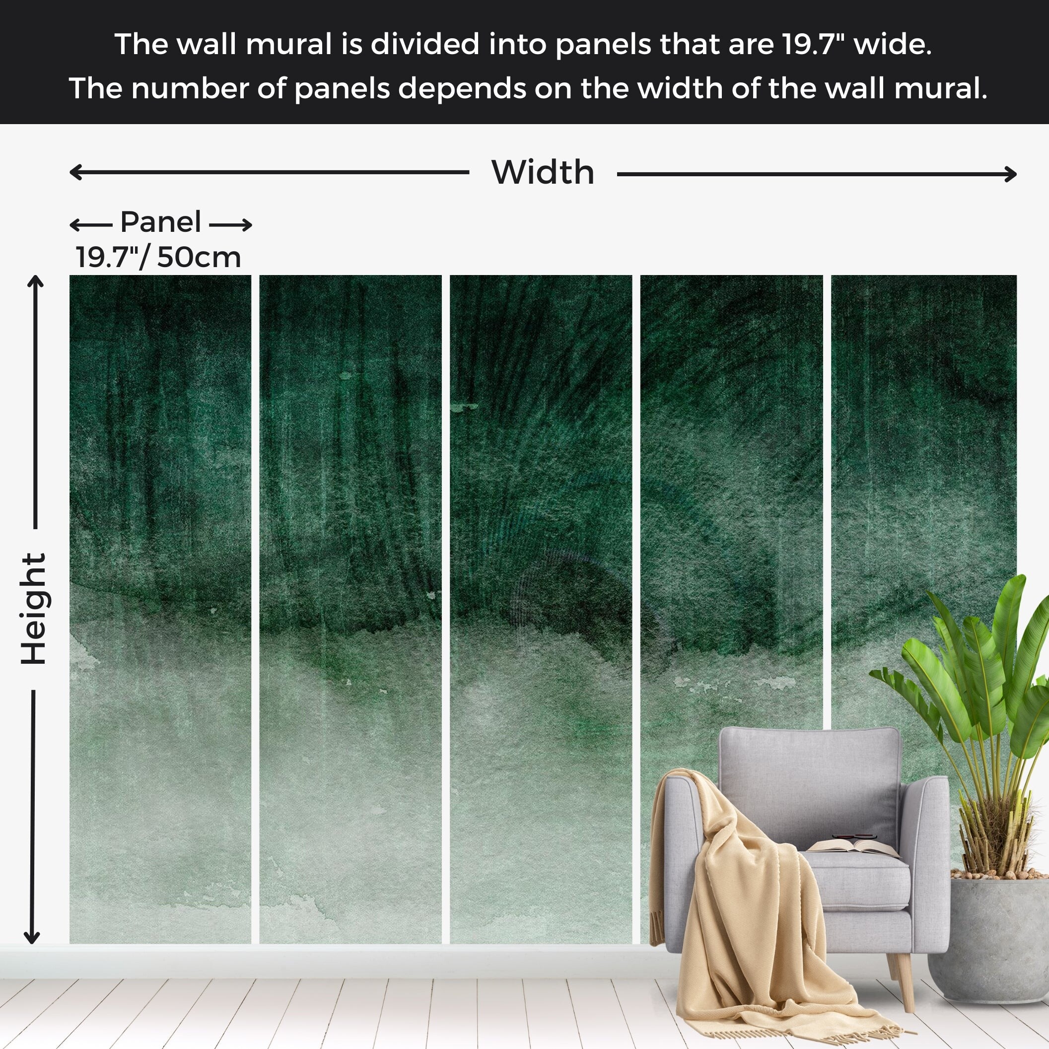 Surface Background Wallpaper Wall Mural - Green Concrete