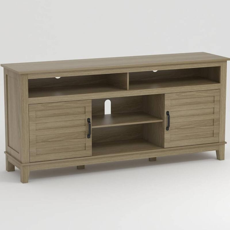 63 in TV Entertainment Center with Adjustable Shelves Stand for Living Room, Bedroom - N/A