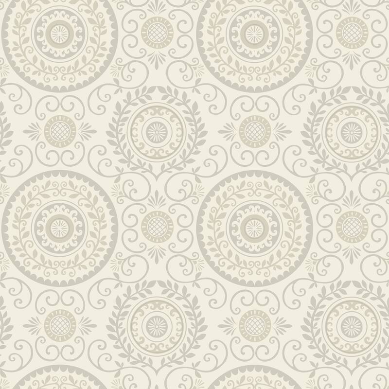 Olathe, Yellow Medallion Wallpaper Bed Bath & Beyond 37074340