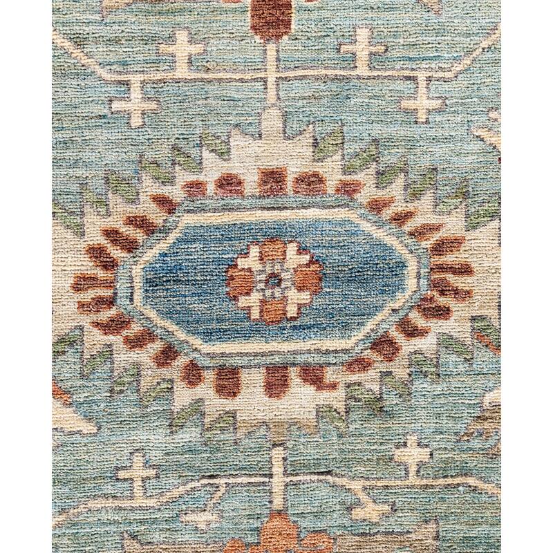 Serapi One-of-a-Kind Hand-Knotted Area Rug - Green - 9' 3" x 11' 10"