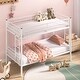 preview thumbnail 9 of 13, Metal Twin Over Twin Bunk Bed Frame with Side Ladders, 13inch Under-Bed Storage, Squeak-Resistant, Full-Length Guardrails
