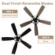 preview thumbnail 12 of 12, Bella Depot 52" Black Industrial Flush Mount Ceiling Fan with Light and Remote 6-speed Reversible DC Motor Low Profile Fan