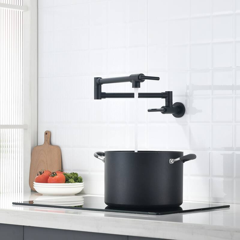 Wall mounted commercial pot filler faucet