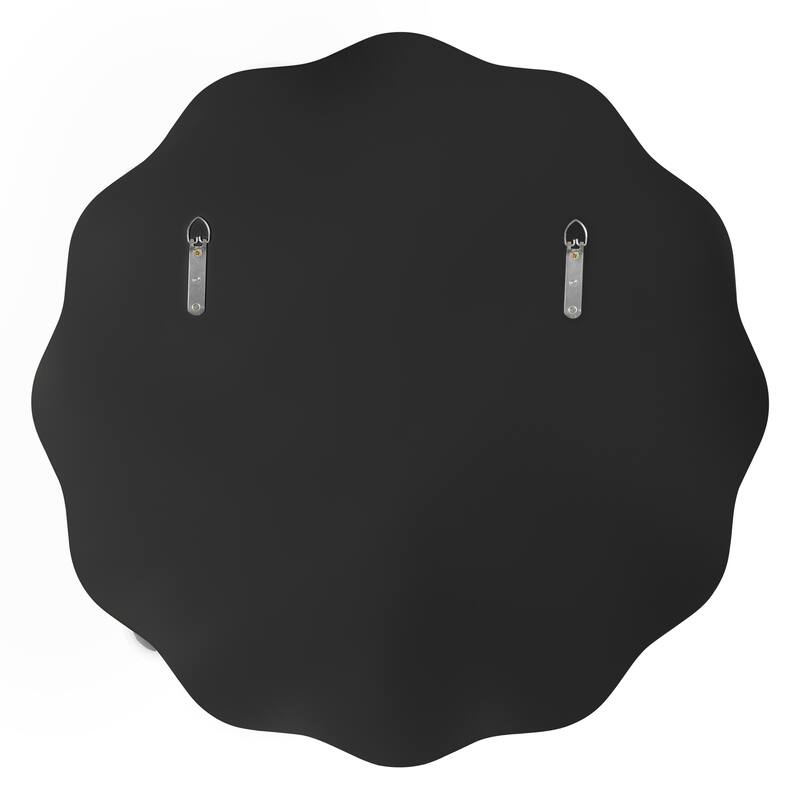 Kate and Laurel Viona Round Scalloped Mirror
