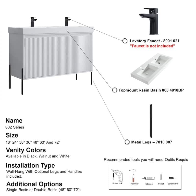 Ripple 48" Bathroom Vanity Set