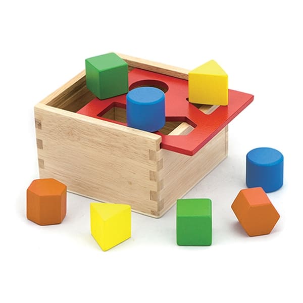 slide 2 of 3, The Original Toy Company Shape Sorter - Natural Natural - STEM - Kids